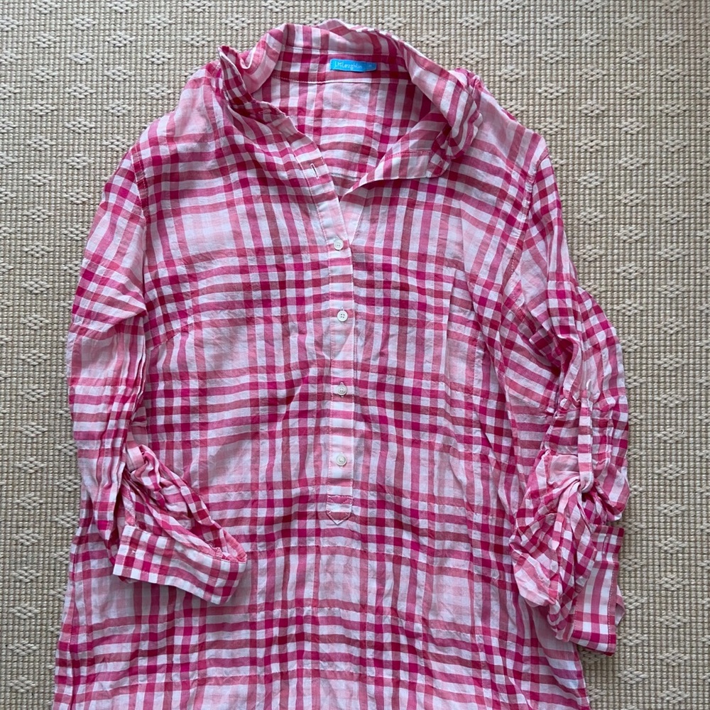 J McLaughlin pink Cotton Blend tunic